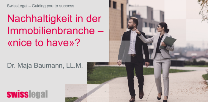 Sustainability in the Swiss real estate industry